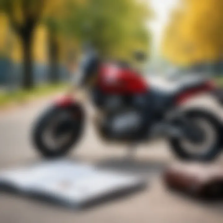 Visual representation of motorcycle training materials