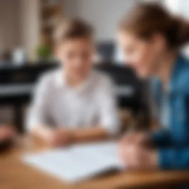 Parents discussing music education options