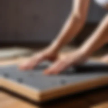 Yoga practitioner on a nail board