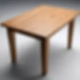 Simple drawing of a wooden table