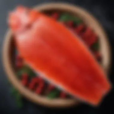 Finished salted red fish showcasing texture