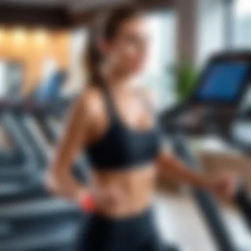 Treadmill workout session focusing on weight loss