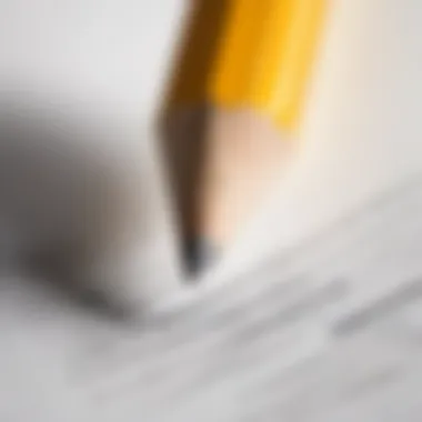 Close-up of pencil strokes on paper