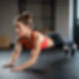 Plank exercise demonstrating core strength