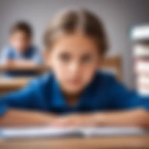 Child looking disinterested in schoolwork