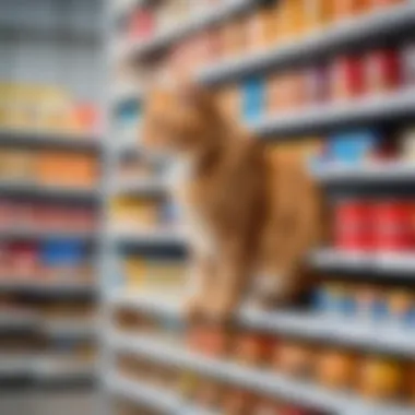 Selection of premium cat food brands