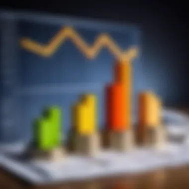 Financial charts representing rental investment growth