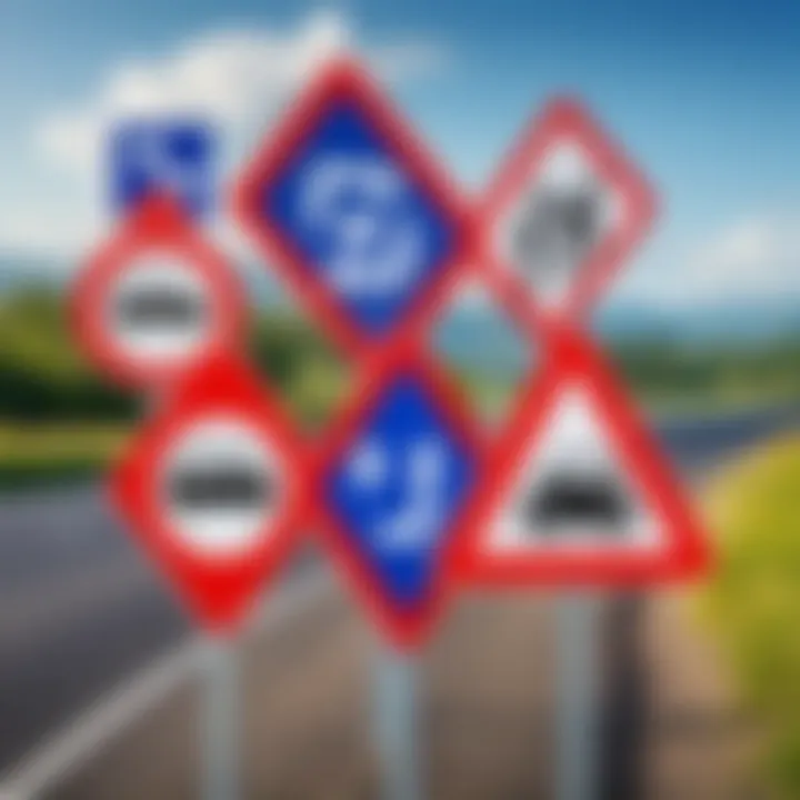 A visual representation of various road signs