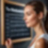 Woman practicing mindfulness on the board