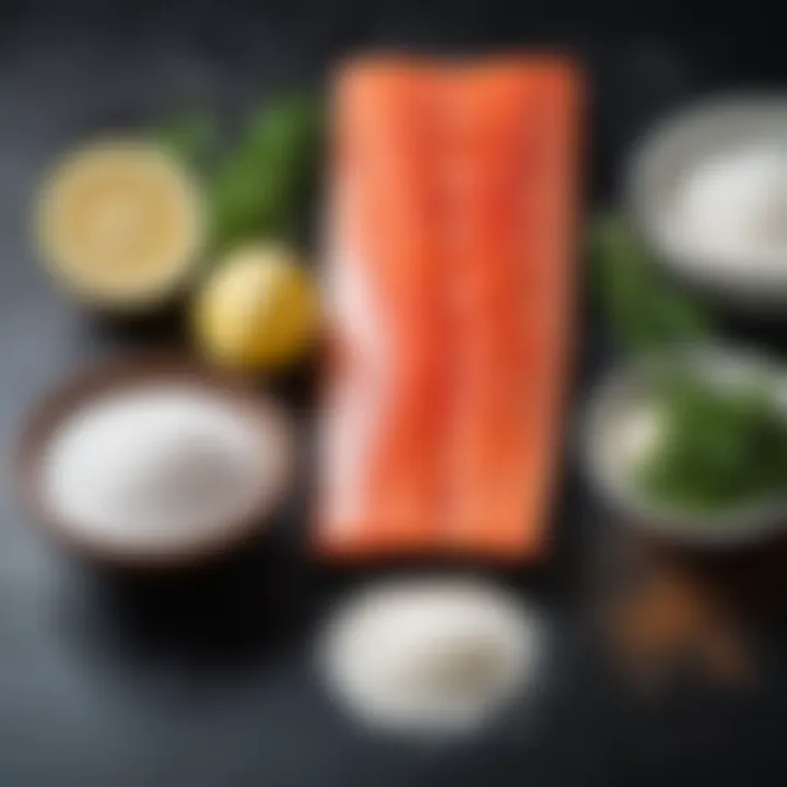 Essential ingredients for salting trout