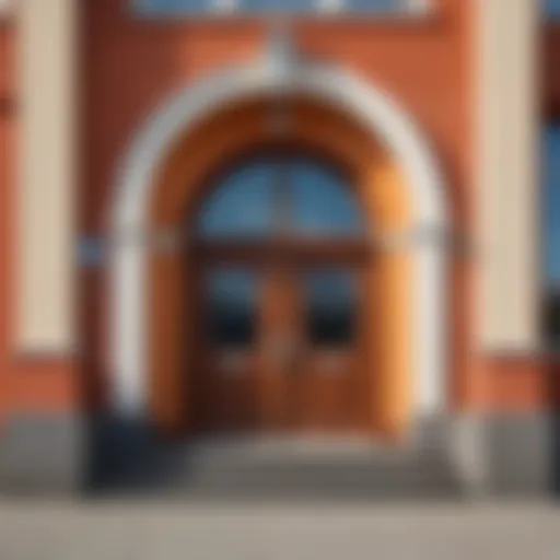 Close-up of school building with a welcoming entrance