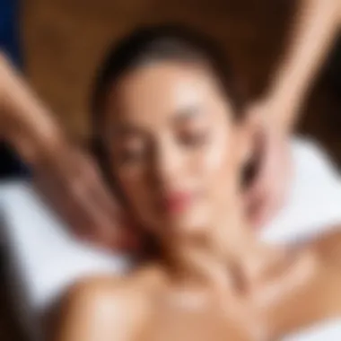 A serene individual in a massage session