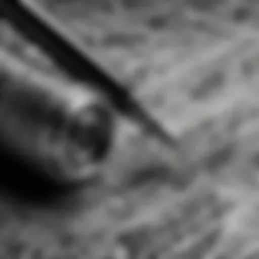 A close-up of a pen sketch depicting intricate patterns.