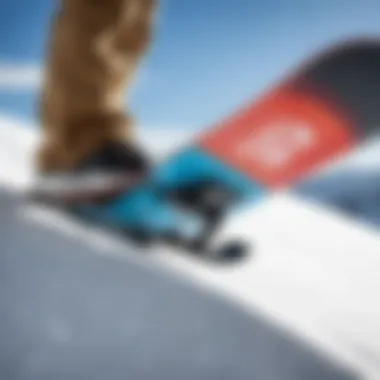 Close-up of the snowboard lift's safety features