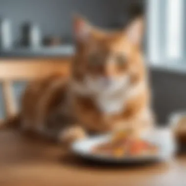 Cats with special dietary needs enjoying their tailored food