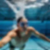 Swimmers demonstrating freestyle technique