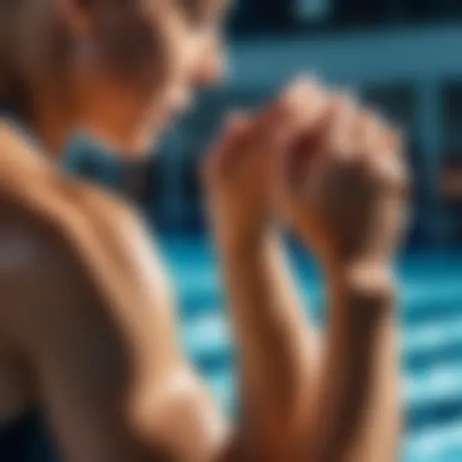 Detailed view of breaststroke arm movement