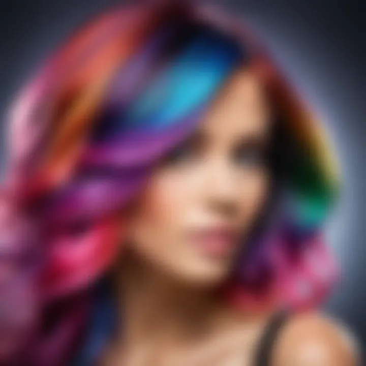 Vibrant hair chalks in assorted colors displayed artistically