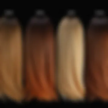 Comparison of hair dye results on different hair types