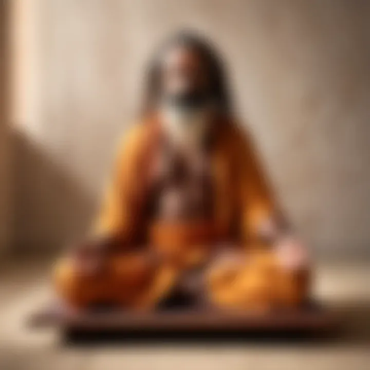 A peaceful meditation scene with a Sadhu board, emphasizing the mental clarity gained through the practice.