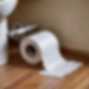 Private house toilet with toilet paper