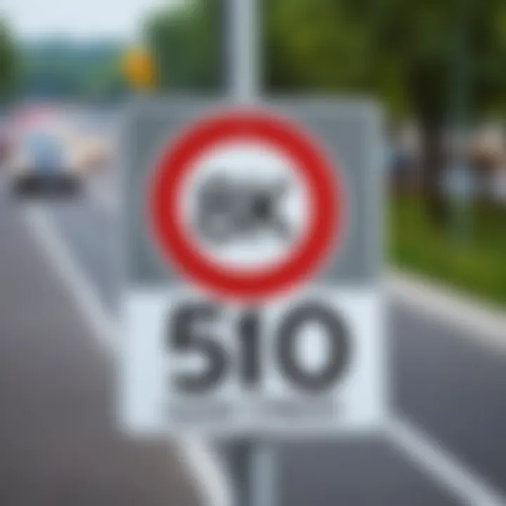 A speed limit sign displaying the maximum allowed speed