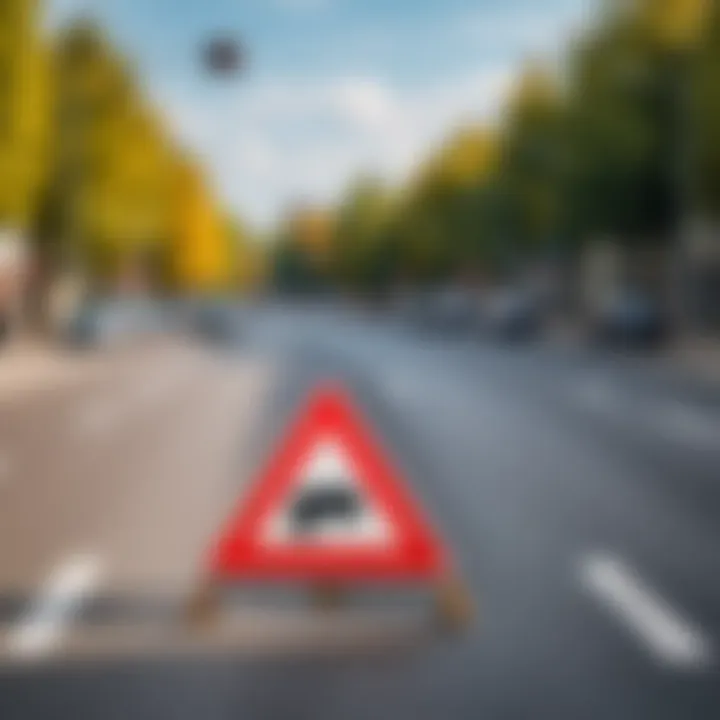 A yield sign directing drivers to give way to other vehicles