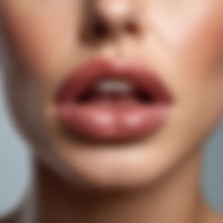 Illustration emphasizing the anatomy of lips