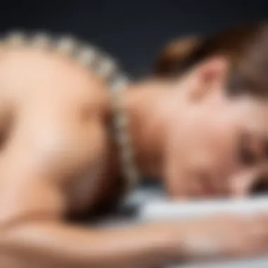 Lying posture illustrating spinal alignment during rest