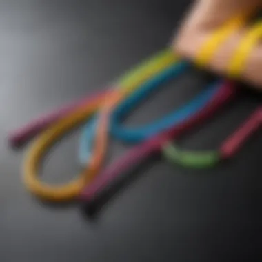 Resistance bands showcased for back exercises