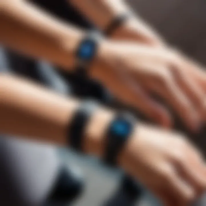 Diverse fitness activities monitored by wearable technology.