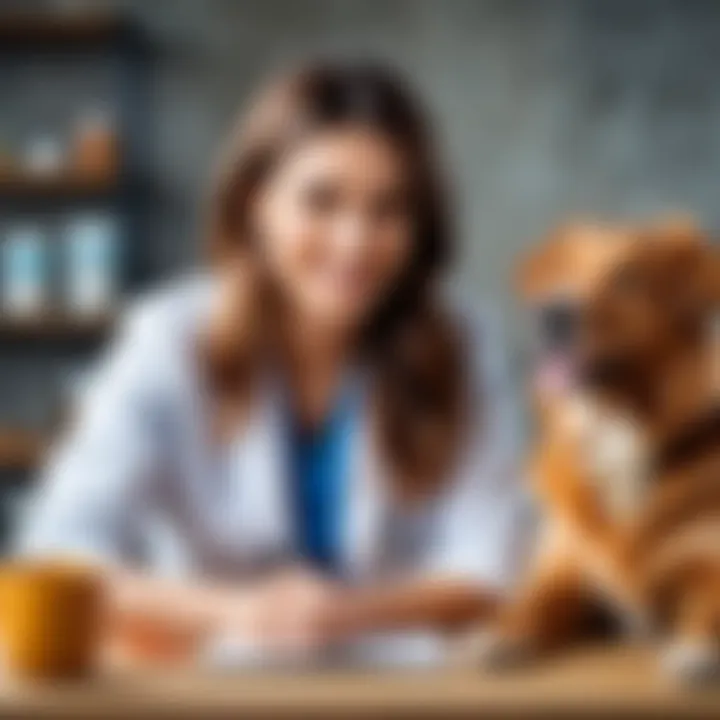 Veterinary consultation about dog nutrition