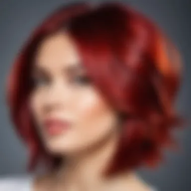 Results of hair coloring showing vibrant colors