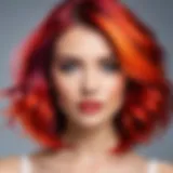 Vibrant hair coloring techniques showcasing bold styles