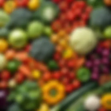 A colorful display of vegetables packed with nutrients