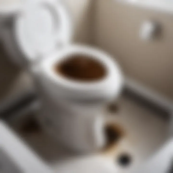 Clogged toilet due to improper flushing