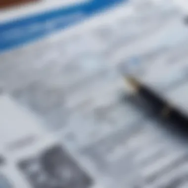 A close-up of a driver's license application form with a pen