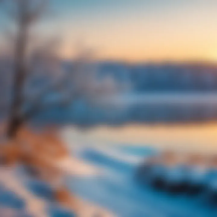 A serene winter landscape showcasing the beauty of the season.