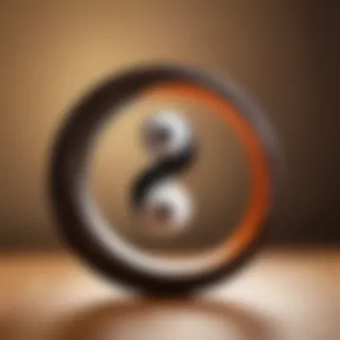 Illustration of a yin and yang symbol representing balance in yoga