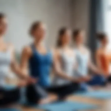 Group of individuals practicing yoga for physical and mental health.